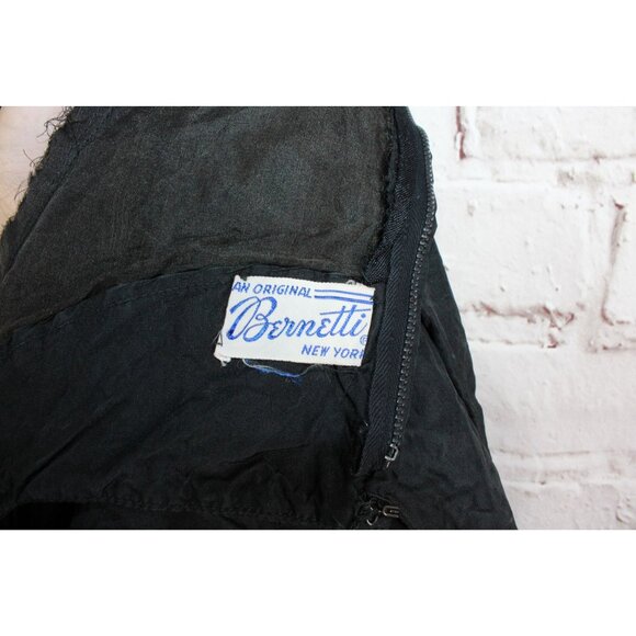 Vintage 1950s Bernetti New York Lace Panels Back Zip Cocktail Dress Elegant - Picture 7 of 8